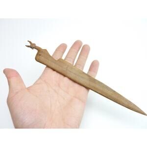 Vintage Wooden Kenyan Letter Opener Gazelle African